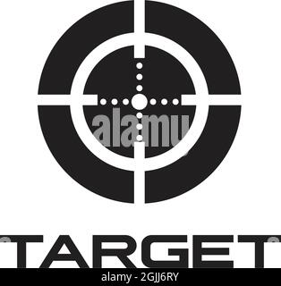 Target icon logo design vector illustration template Stock Vector