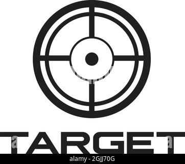 Target icon logo design vector illustration template Stock Vector