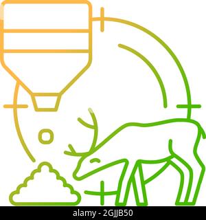 Bait hunting gradient linear vector icon Stock Vector