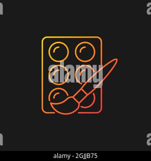 Watercolors gradient vector icon for dark theme Stock Vector