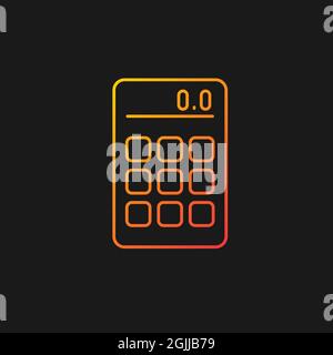 Calculator gradient vector icon for dark theme Stock Vector