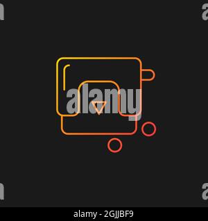 Hole-punch gradient vector icon for dark theme Stock Vector