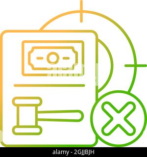Wildlife protection gradient linear vector icon Stock Vector
