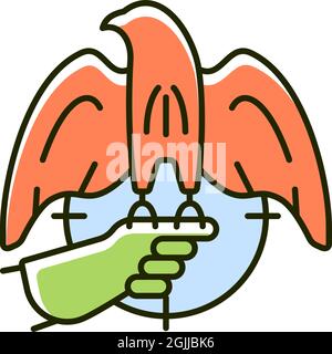 Falconry hunting linear icon Stock Vector Image & Art - Alamy