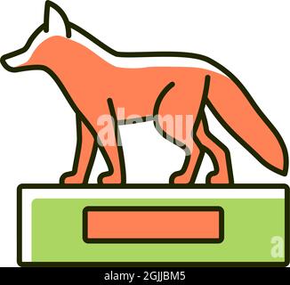 Taxidermy RGB color icon Stock Vector