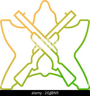 Hunting trophy gradient linear vector icon Stock Vector