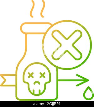 Illegal poison hunting gradient linear vector icon Stock Vector