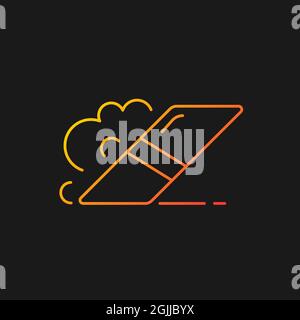Eraser gradient vector icon for dark theme Stock Vector