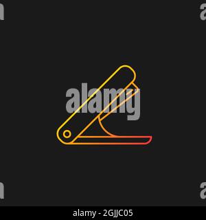 Stapler gradient vector icon for dark theme Stock Vector