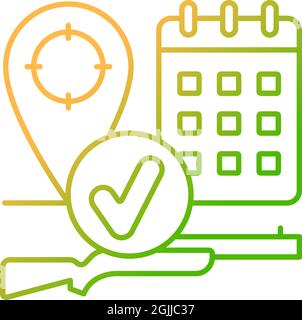 Hunting season gradient linear vector icon Stock Vector