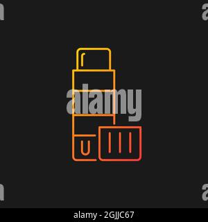 Glue stick gradient vector icon for dark theme Stock Vector