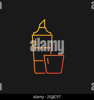 Highlighter gradient vector icon for dark theme Stock Vector