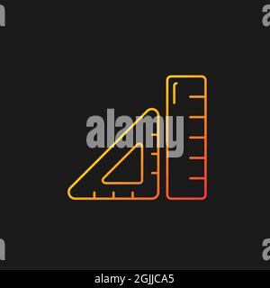 Ruler gradient vector icon for dark theme Stock Vector