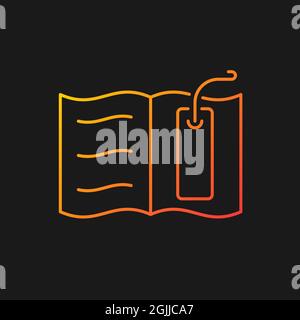 Bookmark gradient vector icon for dark theme Stock Vector