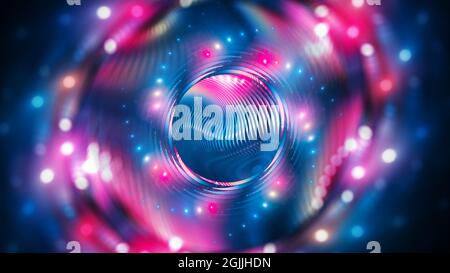 Colorful neon retro glowing background, computer generated abstract background, 3D rendering Stock Photo
