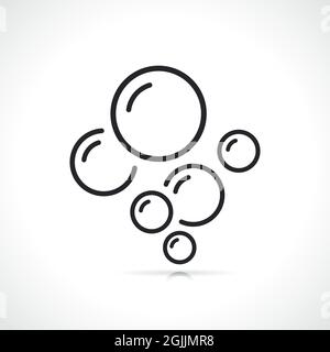bubles thin line isolated illustration simple icon Stock Vector
