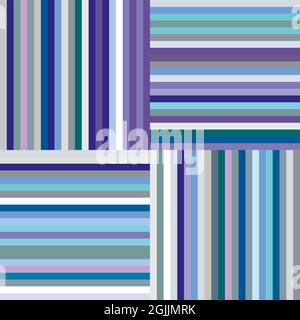 Delicate pastel stripes, simple seamless pattern, flat vector illustration pink, yellow and green Stock Vector