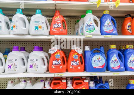 Miami Florida,Target discount big box department store,display sale shelf shelves laundry detergent Stock Photo