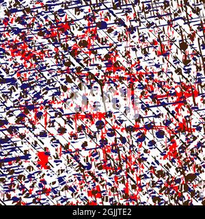 Abstract multicolor grunge background. Distress texture of spots, stains, ink, dots, scratches. Dirty artistic design element for web, print, template Stock Vector