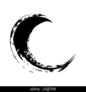 Black wave grunge brush stroke. Grunge wave element. Distress textures. Doodle style design elements for frames, badges, labels and emblems Stock Vector