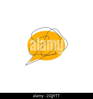 Bubble with comments icon. Brainstorming, negotiations illustration. Coaching symbol. Communication sign Stock Vector