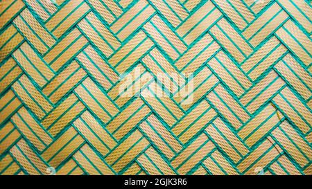 Beautiful green zigzag background in selective focus Stock Photo