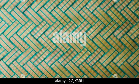 Beautiful green zigzag background in selective focus Stock Photo