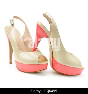 beautiful woman shoes isolated on a white background Stock Photo - Alamy