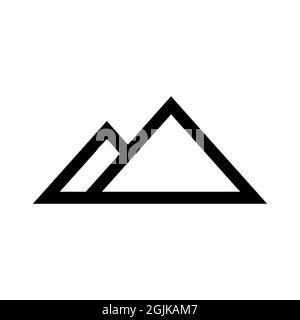 Outline icon. Pyramid emblem  Vector clipart Stock Vector