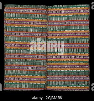 Wrap around ikat decorated skirt as used in Almolonga, Dept of Quetzaltenango, Guatemala. Ikat patterning. Stock Photo