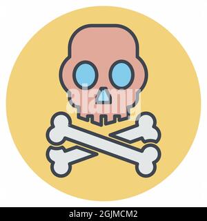 Icon Vector of Radiation - Color Mate Style - Simple illustration, Editable stroke, Design template vector, Good for prints, posters, advertisements, Stock Vector