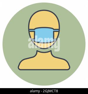 Icon Vector of Surgeon - Color Mate Style - Simple illustration, Editable stroke, Design template vector, Good for prints, posters, advertisements, an Stock Vector