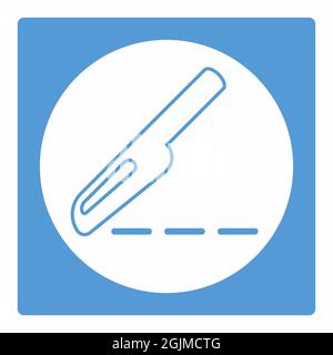 Icon Vector of Surgery - White Moon Style - Simple illustration, Editable stroke, Design template vector, Good for prints, posters, advertisements, an Stock Vector