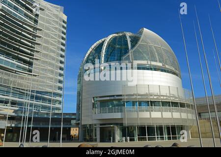 San Jose City Hall with Postmodern style is located at 200 East Santa Clara Street at N 5th Street in downtown San Jose, California CA, USA. Stock Photo