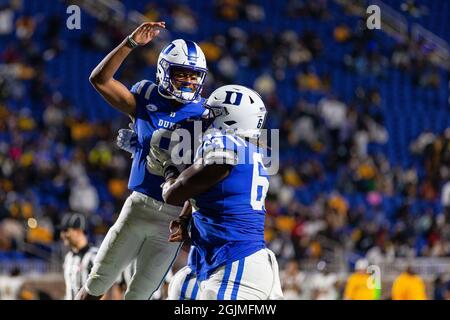 Durham, Nc, Usa. 10th Sep, 2021. Duke Blue Devils Quarterback Jordan 