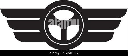 Car steering icon logo design vectortemplate Stock Vector