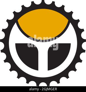 Car steering icon logo design vectortemplate Stock Vector