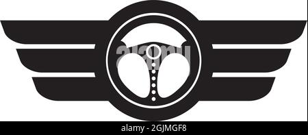Car steering icon logo design vectortemplate Stock Vector