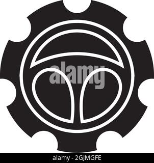 Car steering icon logo design vectortemplate Stock Vector