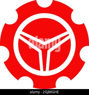 Car steering icon logo design vectortemplate Stock Vector