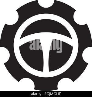 Car steering icon logo design vectortemplate Stock Vector