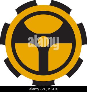 Car steering icon logo design vectortemplate Stock Vector