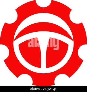 Car steering icon logo design vectortemplate Stock Vector
