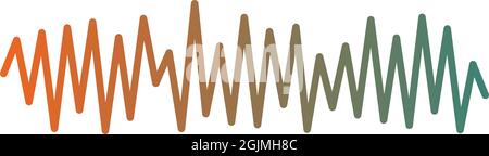 Sound wave music logo design vector illustration template Stock Vector
