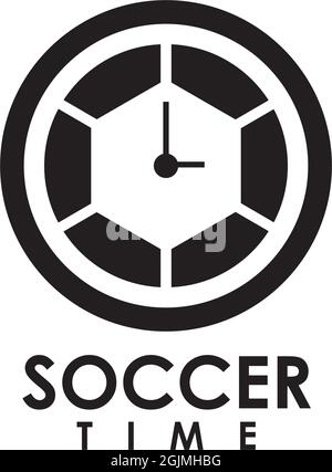 Soccer time logo design vector illustration template Stock Vector