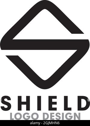 S shield letter logo design vector illustration template Stock Vector