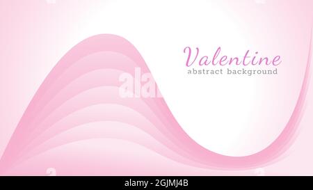 Beautiful pink wave vector illustration. Abstract background design template for romantic event, valentine card, wedding invitation, poster, wallpaper Stock Vector