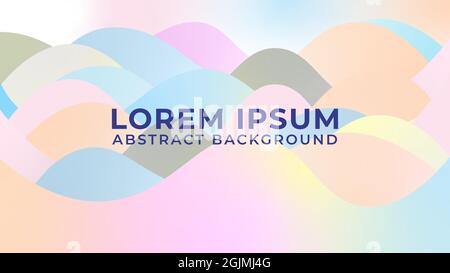Colorful hills with soft gradient mesh. Abstract multicolor wavy shape vector illustration. Background design template for wallpaper, banner, presenta Stock Vector