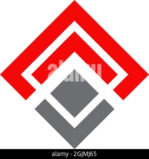 Rhombus shape icon logo design for business company vector template Stock Vector