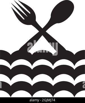 Restaurant logo design inspiration concept vector template Stock Vector